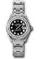 Rolex White Gold Lady-Datejust Pearlmaster 29 Watch - 116 Diamond Bezel - Black Diamond Dial - 80339 bkd